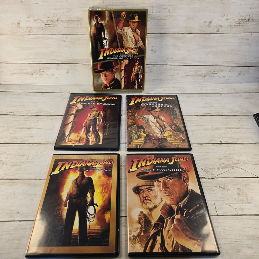 Indiana Jones The Complete Adventure Collection 4-Movie DVD Box Set Widescreen